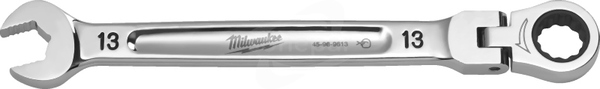 MAXBITE 13mm Klucz płasko-oczkowy z ruchomą główką grzechotki