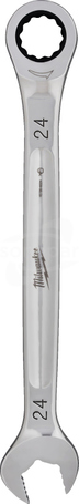 MAXBITE 24mm Klucz płasko-oczkowy z grzechotką