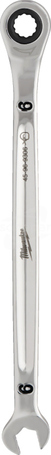 MAXBITE 6mm Klucz płasko-oczkowy z grzechotką