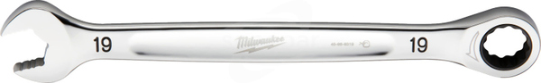 MAXBITE 19mm Klucz płasko-oczkowy z grzechotką