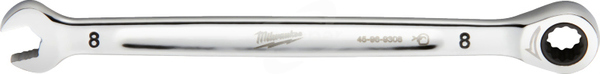 MAXBITE 8mm Klucz płasko-oczkowy z grzechotką