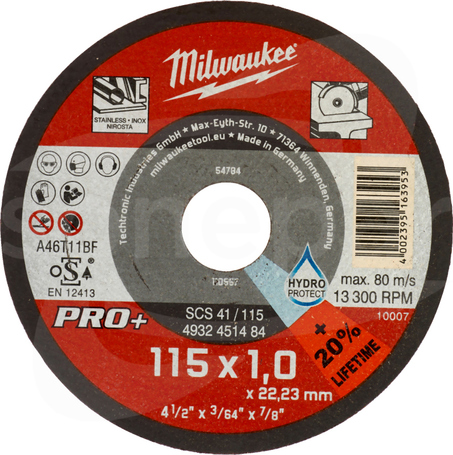 PRO+ 115x1 Tarcza do metalu płaska