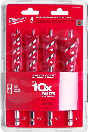 SpFeed fi.13,16,20,25 (4szt) Zestaw wierteł do drewna