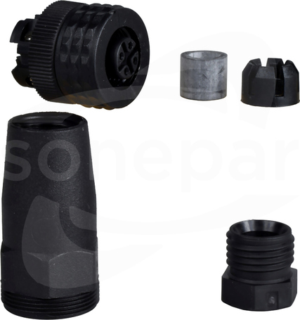 XZCC12FDP40B M12 4P Wtyk żeński prosty