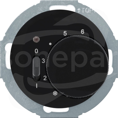 R.CLASSIC/SERIE1930 czarny połysk Regulator temp.pomieszczenia