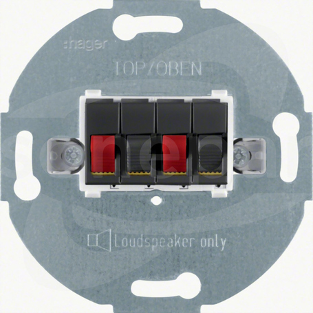 457305 antracyt Mech.gniazda głośnikowego stereo.2x