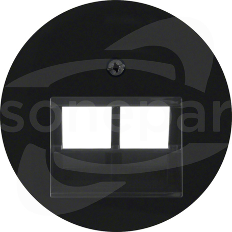 R.1/R.3/R. CLASSIC czarny połysk Element centr.gn.przyłącz.UAE 2x