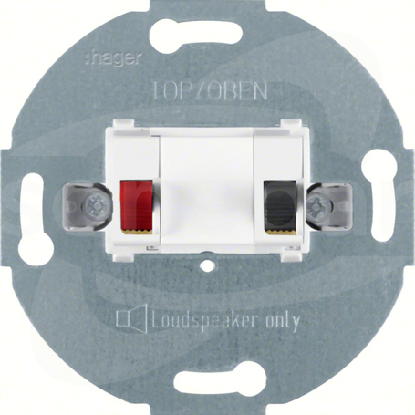 457209 śnieżnobiały Mech.gniazda głośnikowego stereo.1x