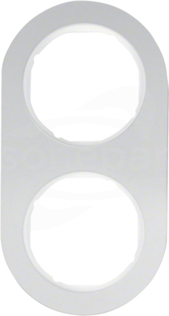 R.CLASSIC aluminium/biały Ramka 2-krotna