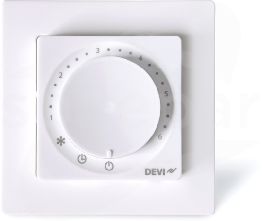 DEVIREG Basic 4-45°C Bluetooth IP21snieżnobiały Termostat podłogowy programowalny z wył.
