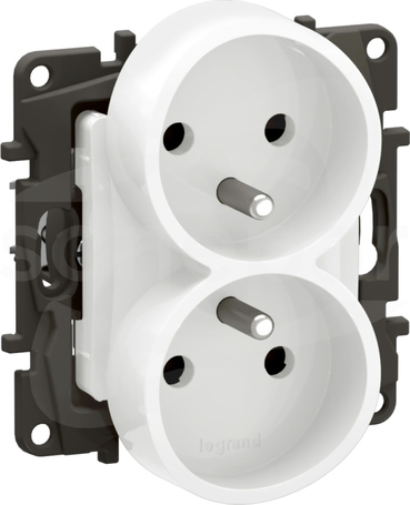 NOWE NILOE 2X2P+Z 16A 250V białe Gniazdo