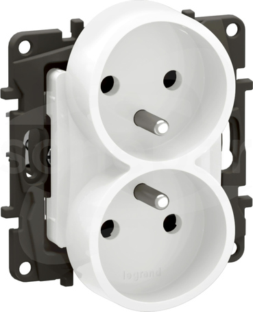 NOWE NILOE 2X2P+Z 16A 250V białe Gniazdo