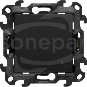 SIMON24 IP20/IP44 10AX czarny mat Łącznik schodowy Push In