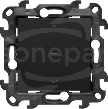 SIMON24 IP20/IP44 10A czarny mat Przycisk roletowy trójpozycyjny 1-0-2