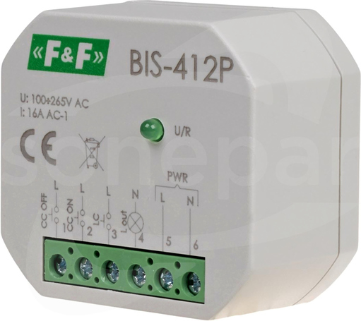 BIS-412P 16A 250VAC Przekaźnik bistabilny podtynkowy
