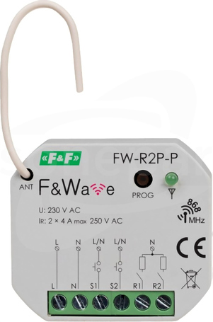 FW-R2P-P 85-265VAC/DC Przekaźnik bistabilny radiowy podwójny