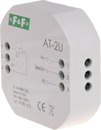 AT-2U 0-10V PRZETWORNIK TEMPERATURY