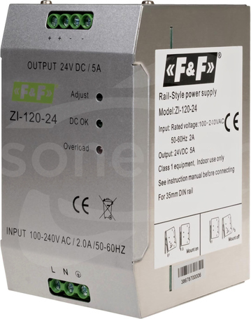 ZI-120-24 90-264VAC/120-370D ZASILACZ IMPULSOWY