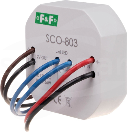 SCO-803 (do puszki fi60)36W Ściemniacz z pamięcią