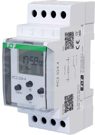 PCZ-524 24-264VAC/DC 1-kan. NFC PROGRAMATOR ASTRONOMICZNY BEZ FUNKCJI PRZERWY NOCNEJ