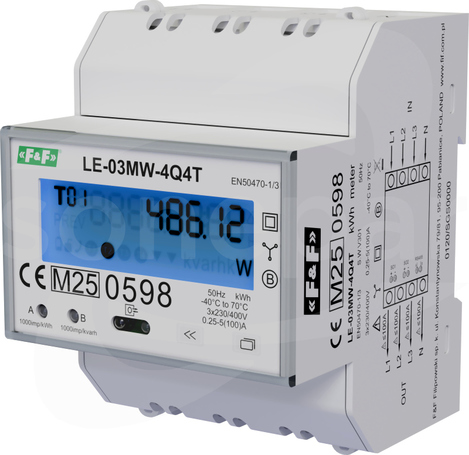 LE-03MW-4Q4T Licznik trójfazowy czterokwadrantowy