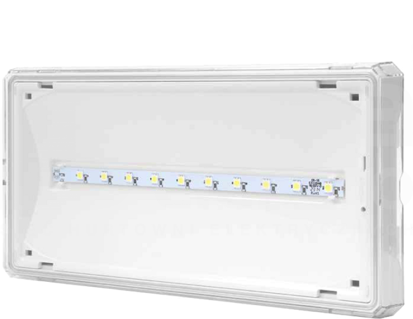 EXIT M IP65 1W 1h SA/SE biały Oprawa awaryjna 2-zadaniowa sys.monitoringu