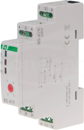 BIS-419 16A TH35 230V LED PRZEKAŹNIK BISTABILNY
