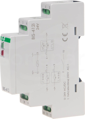 BIS-412 16A LED 9-30VAC/DC Przekaźnik bistabilny