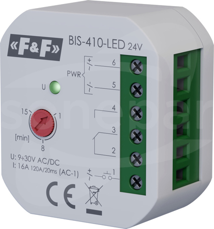 BIS‑410‑LED‑24V Przekaźnik bistabilny