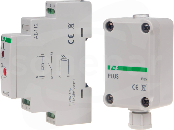AZ-112 PLUS 16A TH35 1M IP65 Automat zmierzchowy
