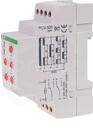 PCU520 0,1sek-24h 2P 24VACDC PRZEKAŹNIK CZASOWY MULTI
