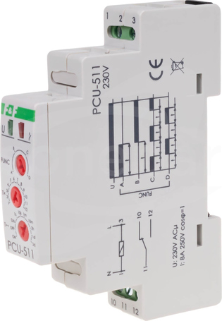 PCU511 0,1sek-24h 1P 230VAC PRZEKAŹNIK CZASOWY MULTI
