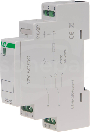 PK-2P 12VAC/DC PRZEKAŹNIK ELEKTROMAGNETYCZY