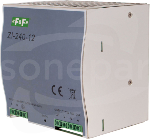 ZI-240-12 90-264VAC/120-370VDC 240W 12VDC Zasilacz impulsowy