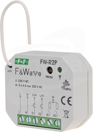 FW-R2P PDT 85-265VAC/DC Przekaźnik bistabilny radiowy podwójny
