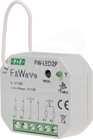 FW-LED2P 12V PDT 10-16VDC Sterownik dwukanałowy radiowy