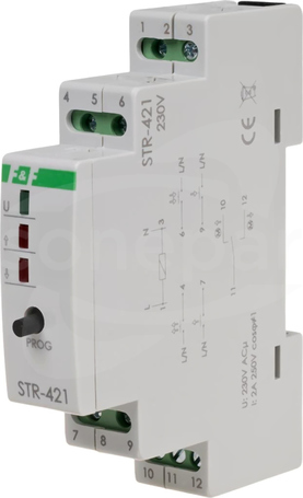 STR-421 230VAC STEROWNIK ROLET 2-PRZYC.