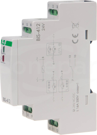 BIS-412 10A TH35 24VAC/DC Przekaźnik bistabilny