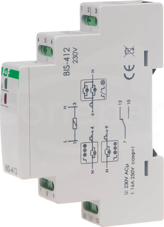 BIS-412 10A TH35 230VAC Przekaźnik bistabilny