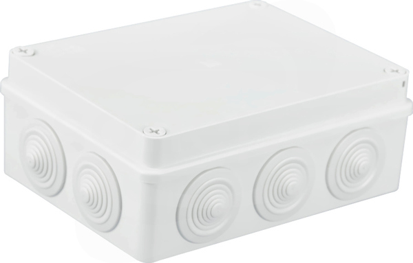 S-BOX 406B 190x140x70 IP65 10 dł. Puszka natynkowa herm.biały