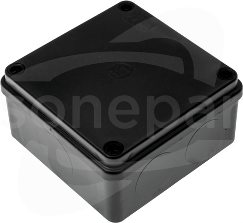 S-BOX 116C 100x100x50 bez dł.  IP65 czarny Puszka natynkowa