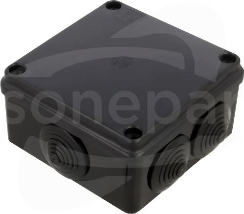 S-BOX 106C 100x100x50 dł. IP65 czarny Puszka natynkowa