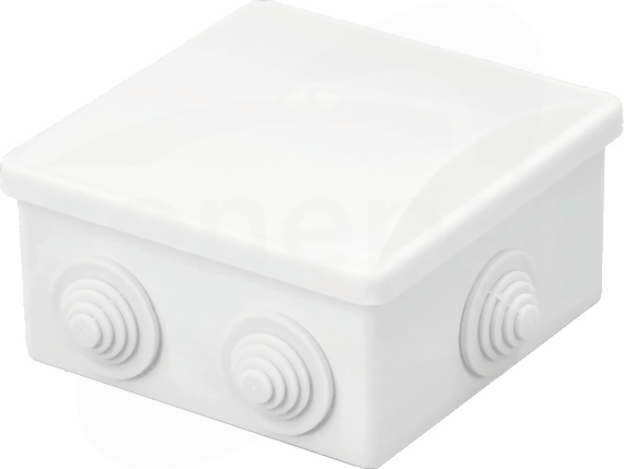 S-BOX 036BO 80x80x40 IP44 KLIK Puszka natynkowa herm.biały