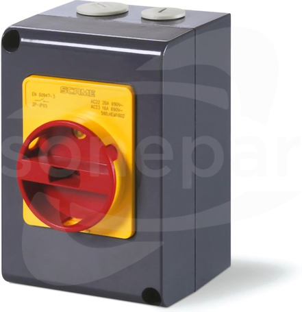 ISOX ATEX 4P 20A 105x150x82mm IP65 Wyłącznik awaryjny