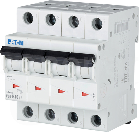 PL6-B10/4 4P B10A 6kA Wyłącznik nadprądowy
