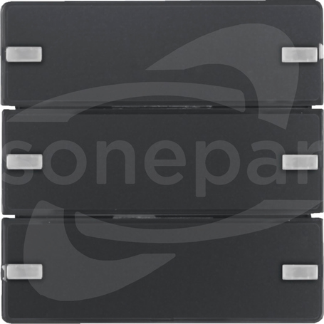 KNX e/s Q.x antracyt Przycisk 3-krotny z polem opisowym
