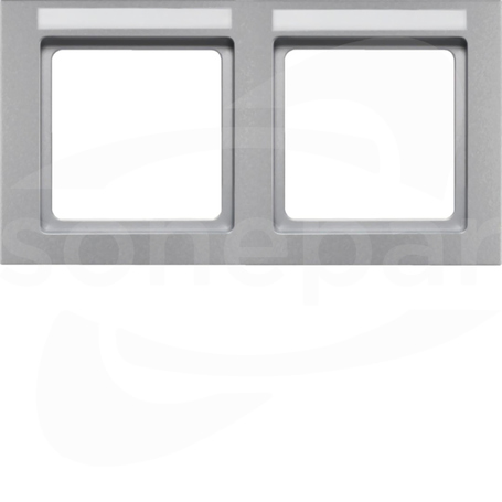 Q.3 aluminium aksamit Ramka 2-krotna pozioma z polem opisowym