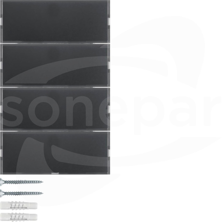 KNX e/s K.x antracyt Przycisk 4-krotny z polem opisowym