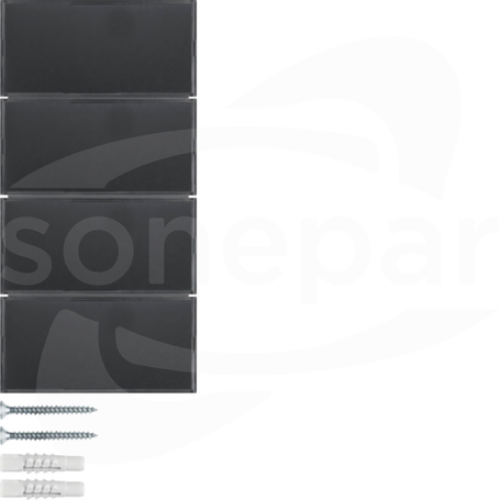 KNX e/s B.x antracyt/alu Przycisk 4-krotny z polem opisowym