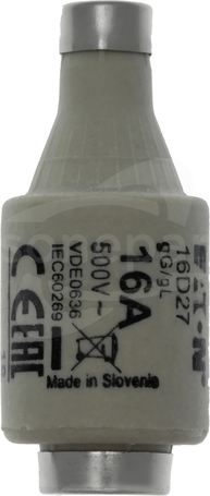 DII T gL/gG 500VAC 16A E27 Wkładka bezpiecznikowa D